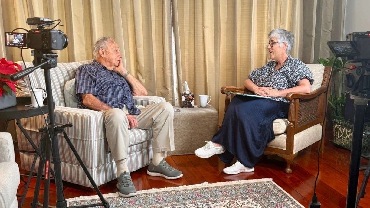 A Reflections interview being filmed